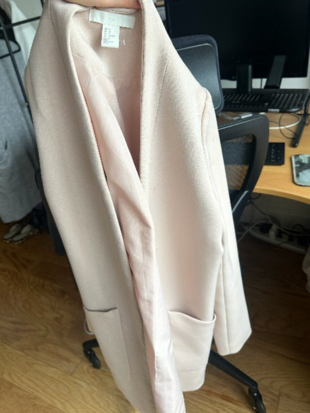 H&M Dusty Pink Coat Blazer Jacket